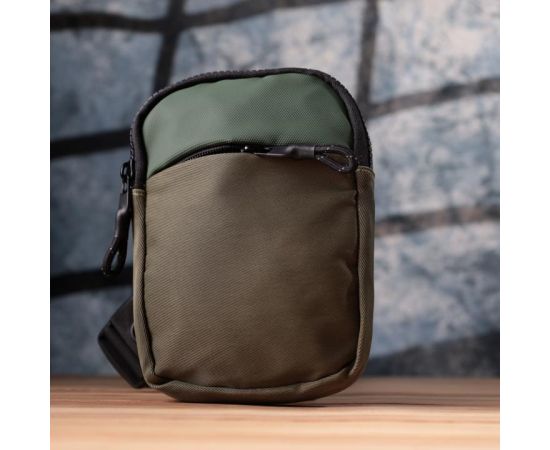 Купить Небольшая слинг сумка для путешествий из качественного текстиля Vintage 22871 Зеленый, фото , изображение 8, характеристики, отзывы