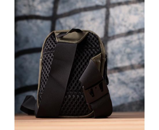 Купить Небольшая слинг сумка для путешествий из качественного текстиля Vintage 22871 Зеленый, фото , изображение 9, характеристики, отзывы