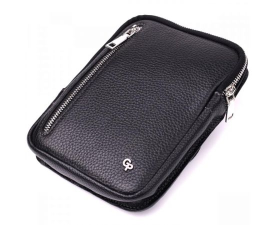 Купить Прямоугольная сумка бананка из качественной натуральной кожи GRANDE PELLE 22877 Черный, фото , изображение 5, характеристики, отзывы