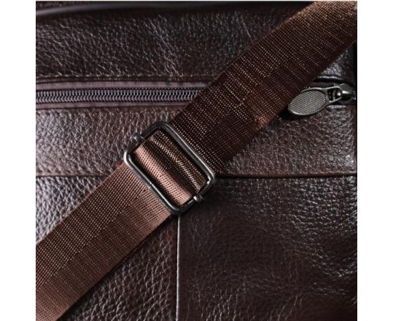 Купить Горизонтальная удобная сумка с ручкой для мужчин из натуральной кожи Vintage 22940 Коричневый, фото , изображение 11, характеристики, отзывы