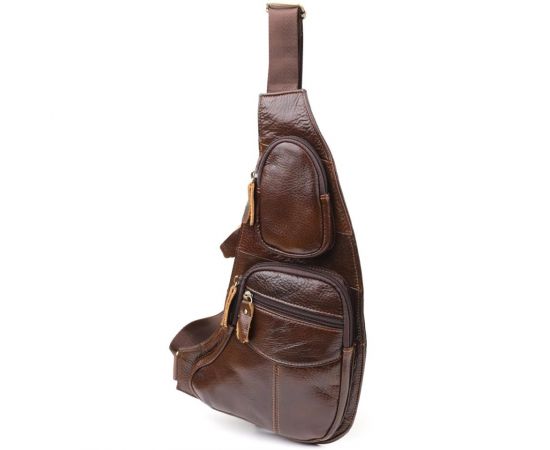 Купить Сумка для мужчин с большим количеством карманов из натуральной кожи Vintage 22956 Коричневый, фото , характеристики, отзывы