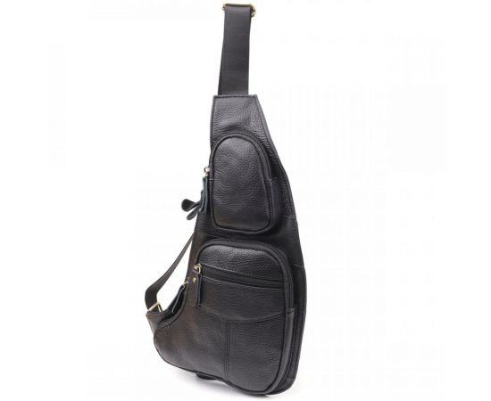 Купить Сумка для мужчин с большим количеством карманов из натуральной кожи Vintage 22957 Черный, фото , характеристики, отзывы