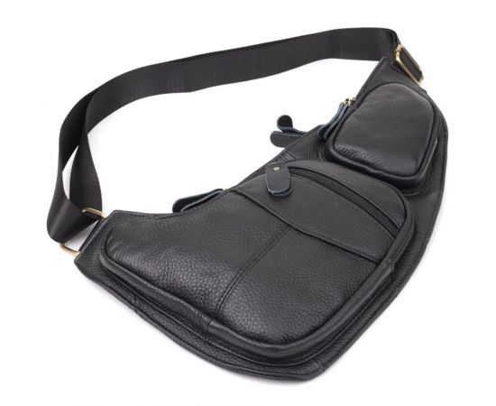 Купить Сумка для мужчин с большим количеством карманов из натуральной кожи Vintage 22957 Черный, фото , изображение 6, характеристики, отзывы