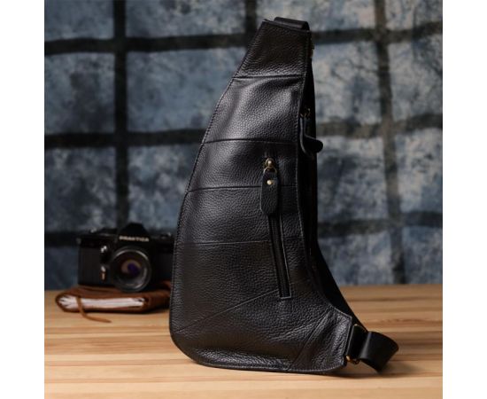 Купить Сумка для мужчин с большим количеством карманов из натуральной кожи Vintage 22957 Черный, фото , изображение 10, характеристики, отзывы