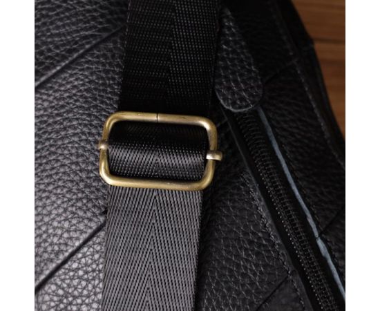 Придбати Сумка через плечо из натуральной кожи Vintage 22958 Черный, image , зображення 11, характеристики, відгуки