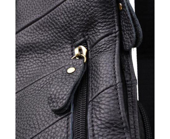 Придбати Сумка через плечо из натуральной кожи Vintage 22958 Черный, image , зображення 5, характеристики, відгуки