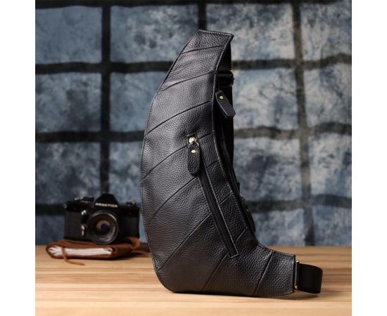 Придбати Сумка через плечо из натуральной кожи Vintage 22958 Черный, image , зображення 10, характеристики, відгуки