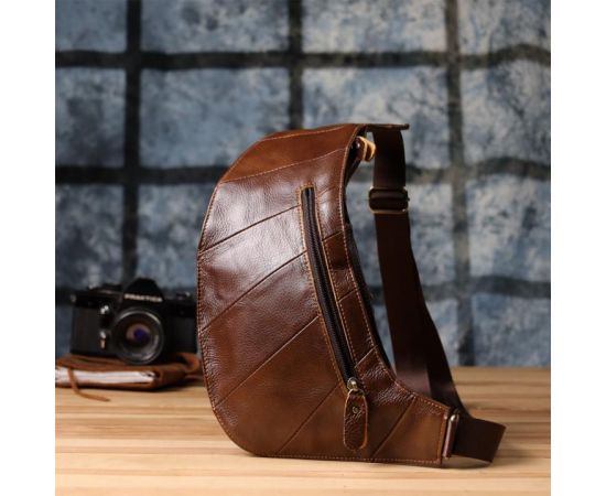 Купить Мужская сумка через плечо из натуральной кожи Vintage 22959 Коричневый, фото , изображение 10, характеристики, отзывы