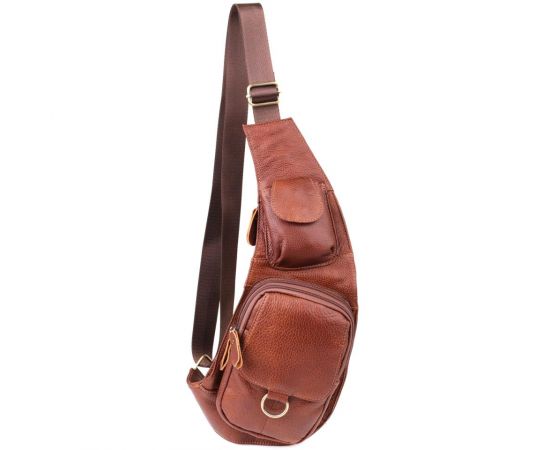 Купить Мужская сумка через плечо из натуральной кожи Vintage 22960 Коричневый, фото , характеристики, отзывы