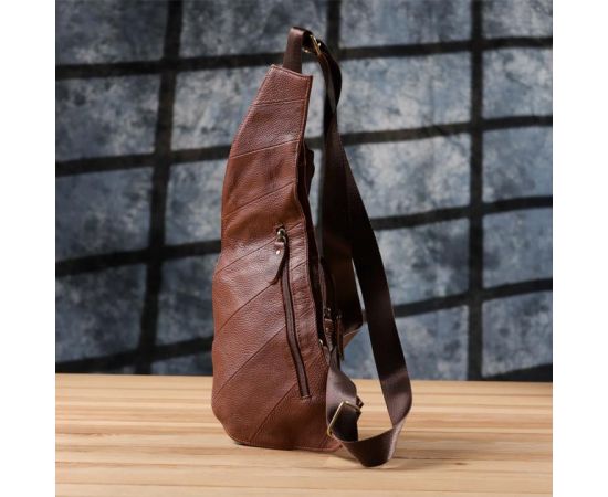 Купить Мужская сумка через плечо из натуральной кожи Vintage 22960 Коричневый, фото , изображение 11, характеристики, отзывы