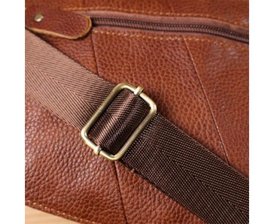 Купить Мужская сумка через плечо из натуральной кожи Vintage 22960 Коричневый, фото , изображение 13, характеристики, отзывы