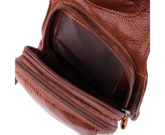Купить Мужская сумка через плечо из натуральной кожи Vintage 22960 Коричневый, фото , изображение 8, характеристики, отзывы