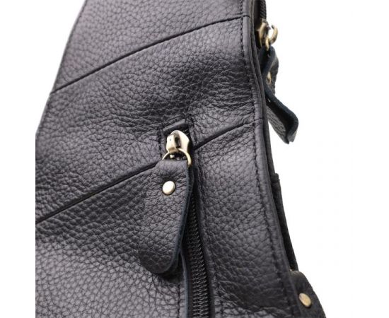 Купить Мужская сумка с большим количеством карманов из натуральной кожи Vintage 22961 Черный, фото , изображение 5, характеристики, отзывы