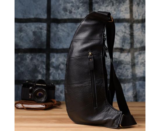 Купить Мужская сумка с большим количеством карманов из натуральной кожи Vintage 22961 Черный, фото , изображение 10, характеристики, отзывы