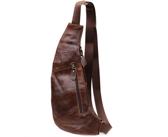 Купить Мужская сумка с большим количеством карманов из натуральной кожи Vintage 22962 Коричневый, фото , изображение 2, характеристики, отзывы