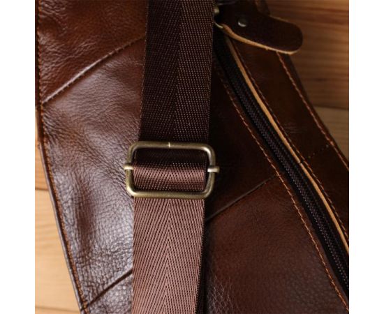 Купить Мужская сумка с большим количеством карманов из натуральной кожи Vintage 22962 Коричневый, фото , изображение 11, характеристики, отзывы