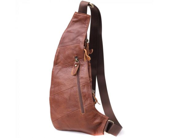 Купить Мужская сумка с большим количеством карманов из натуральной кожи Vintage 22963 Коричневый, фото , изображение 2, характеристики, отзывы