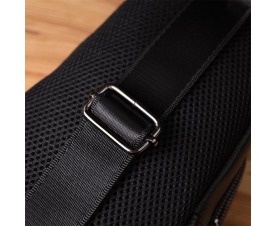 Купить Мужская сумка через плечо из натуральной кожи Vintage 23018 Черный, фото , изображение 11, характеристики, отзывы