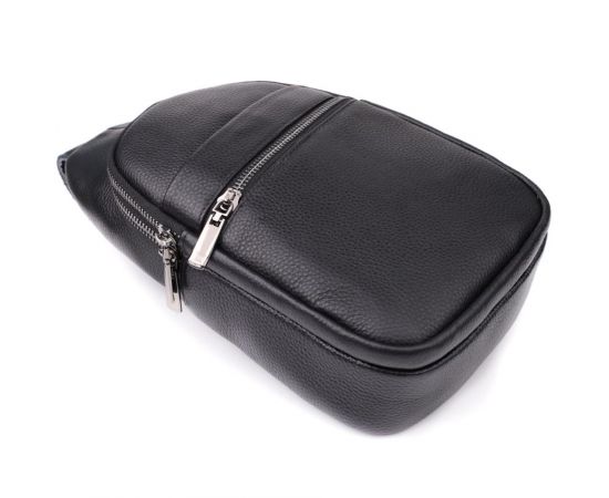 Купить Мужская сумка через плечо из натуральной кожи Vintage 23018 Черный, фото , изображение 5, характеристики, отзывы