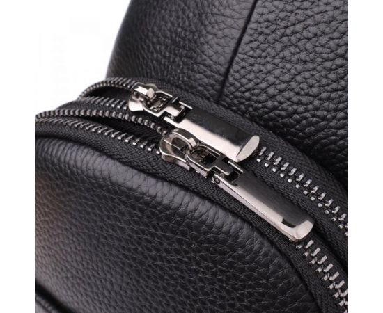 Купить Мужская сумка через плечо из натуральной кожи Vintage 23018 Черный, фото , изображение 6, характеристики, отзывы