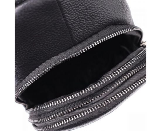 Купить Мужская сумка через плечо из натуральной кожи Vintage 23018 Черный, фото , изображение 7, характеристики, отзывы