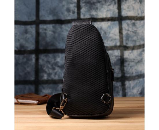 Купить Мужская сумка через плечо из натуральной кожи Vintage 23018 Черный, фото , изображение 10, характеристики, отзывы