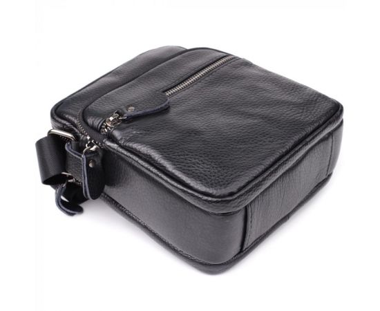 Купить Мужская сумка на плечо из натуральной кожи Vintage 23020 Черный, фото , изображение 5, характеристики, отзывы