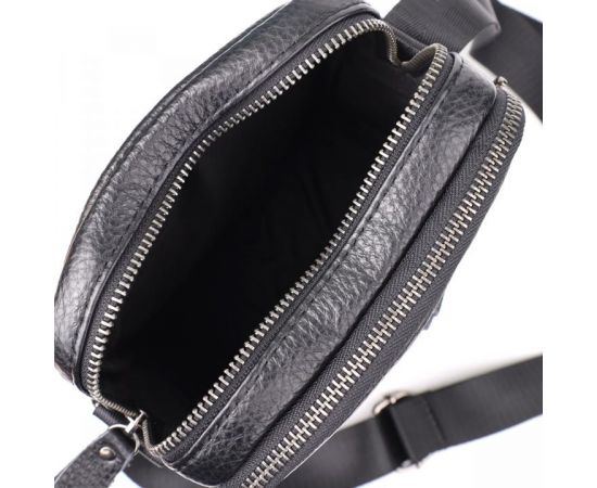 Купить Мужская сумка на плечо из натуральной кожи Vintage 23020 Черный, фото , изображение 7, характеристики, отзывы