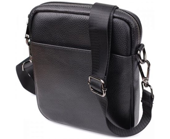 Купить Компактная мужская сумка на плечо из натуральной кожи Vintage 23021 Черный, фото , характеристики, отзывы