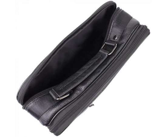 Купить Вместительная мужская сумка с ручкой для переноса в руке из натуральной кожи Vintage 23023 Черный, фото , изображение 8, характеристики, отзывы