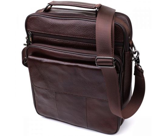 Купить Мужская сумка с ручкой для переноса в руке из натуральной кожи Vintage 23024 Коричневый, фото , характеристики, отзывы