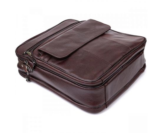 Купить Мужская сумка с ручкой для переноса в руке из натуральной кожи Vintage 23024 Коричневый, фото , изображение 5, характеристики, отзывы