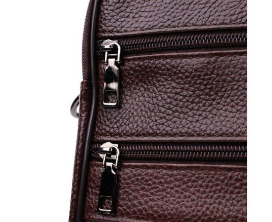 Купить Мужская сумка с ручкой для переноса в руке из натуральной кожи Vintage 23024 Коричневый, фото , изображение 6, характеристики, отзывы