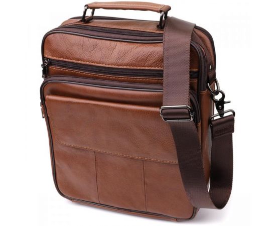 Купить Мужская сумка с ручкой для переноса в руке из натуральной кожи Vintage 23025 Светло-коричневый, фото , характеристики, отзывы