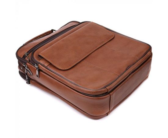 Купить Мужская сумка с ручкой для переноса в руке из натуральной кожи Vintage 23025 Светло-коричневый, фото , изображение 5, характеристики, отзывы