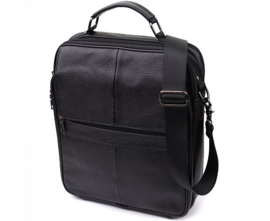 Купить Мужская сумка с ручкой для переноса в руке из натуральной кожи Vintage 23026 Черный, фото , характеристики, отзывы