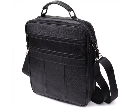 Купить Мужская сумка с ручкой для переноса в руке из натуральной кожи Vintage 23026 Черный, фото , изображение 2, характеристики, отзывы