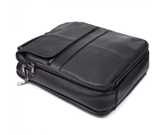 Купить Мужская сумка с ручкой для переноса в руке из натуральной кожи Vintage 23026 Черный, фото , изображение 6, характеристики, отзывы