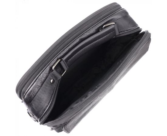 Купить Мужская сумка с ручкой для переноса в руке из натуральной кожи Vintage 23026 Черный, фото , изображение 7, характеристики, отзывы