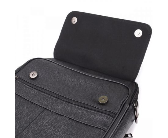 Купить Мужская сумка с ручкой для переноса в руке из натуральной кожи Vintage 23026 Черный, фото , изображение 8, характеристики, отзывы