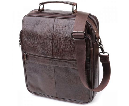 Придбати Деловая мужская сумка из натуральной кожи Vintage 23027 Коричневый, image , характеристики, відгуки