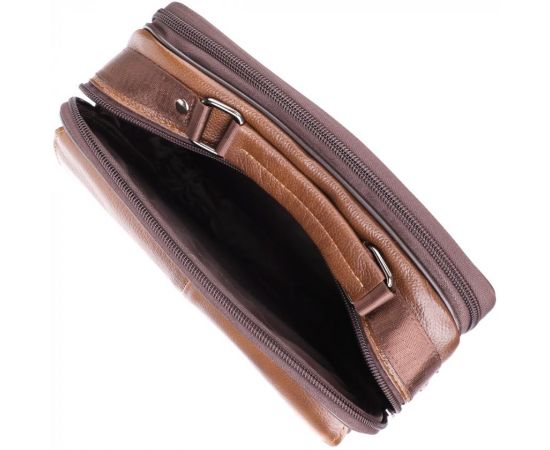 Купить Сумка для мужчин с ручкой для переноса в руке из натуральной кожи Vintage 23028 Коричневый, фото , изображение 6, характеристики, отзывы
