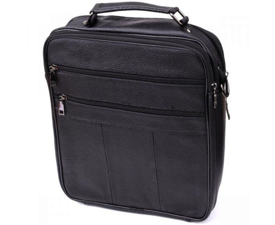 Придбати Сумка мужская с ручкой для переноса в руке из натуральной кожи Vintage 23029 Черный, image , зображення 2, характеристики, відгуки