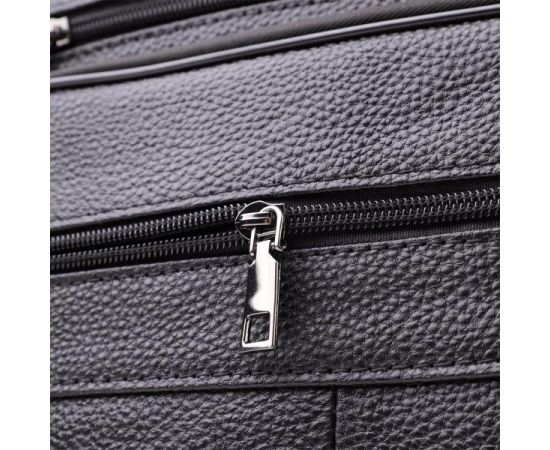 Придбати Сумка мужская с ручкой для переноса в руке из натуральной кожи Vintage 23029 Черный, image , зображення 6, характеристики, відгуки