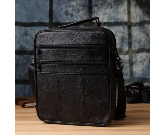 Придбати Сумка мужская с ручкой для переноса в руке из натуральной кожи Vintage 23029 Черный, image , зображення 10, характеристики, відгуки