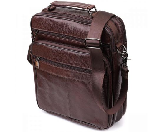 Купить Сумка мужская с ручкой для переноса в руке из натуральной кожи Vintage 23030 Коричневый, фото , характеристики, отзывы