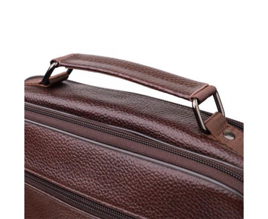 Купить Сумка мужская с ручкой для переноса в руке из натуральной кожи Vintage 23030 Коричневый, фото , изображение 5, характеристики, отзывы