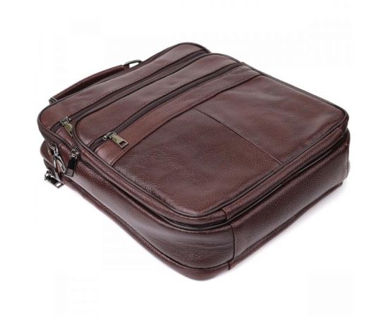 Купить Сумка мужская с ручкой для переноса в руке из натуральной кожи Vintage 23030 Коричневый, фото , изображение 6, характеристики, отзывы