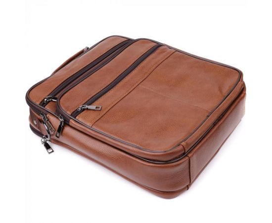 Купить Сумка мужская с ручкой для переноса в руке из натуральной кожи Vintage 23031 Светло-коричневый, фото , изображение 6, характеристики, отзывы