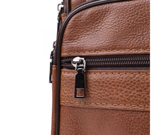 Купить Сумка мужская с ручкой для переноса в руке из натуральной кожи Vintage 23031 Светло-коричневый, фото , изображение 7, характеристики, отзывы